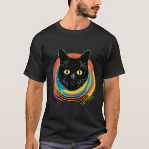 Camiseta Gato lindo frente al arcoiris De los gatos que ado