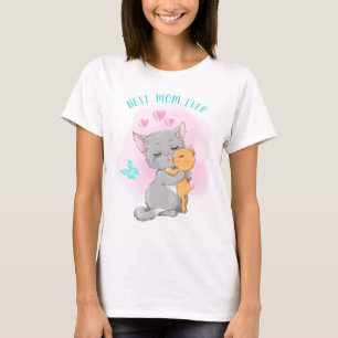 Camiseta Gato lindo gata familia gatito mamá camiseta, mejo