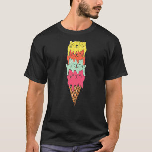 Camiseta Gato lindo helado de gato postre Gato