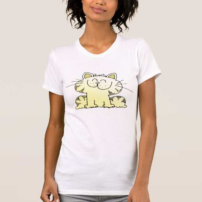 Camiseta Gato lindo lindo del gatito del gatito el | del (Anverso)