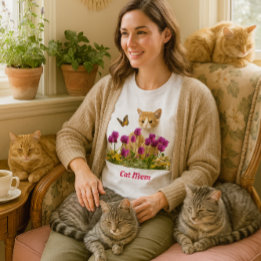 Camiseta Gato lindo mamá / Naranja Tabby gato blanco