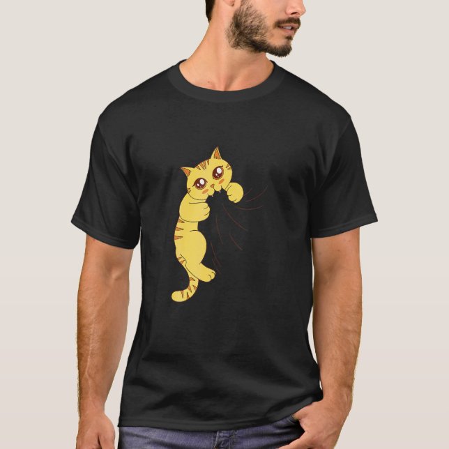 Camiseta Gato Lindo Muerde Dentro (Anverso)