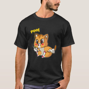 Camiseta Gato Lindo Naranja Gatito Minino Soplando Diente d