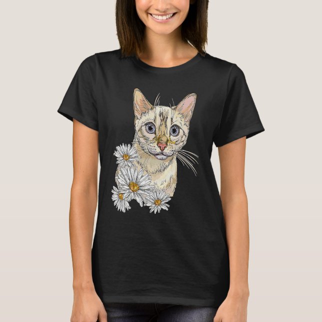 Camiseta Gato lindo para la adopción gitana de gatitos y fl (Anverso)