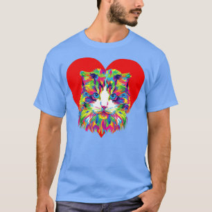 Camiseta Gato lindo para los amantes de los gatitos Arte co