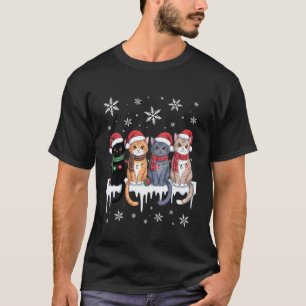 Camiseta Gato Lindo Reno Navidad