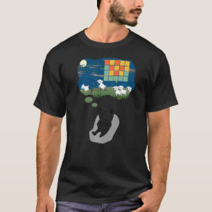 Camiseta Gato Lindo Sentado En Sofá Con Auriculares Soñando