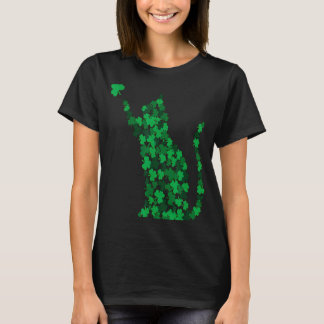 Camiseta Gato lindo St Patricks Day C Lucky Cat Mom Shamroc