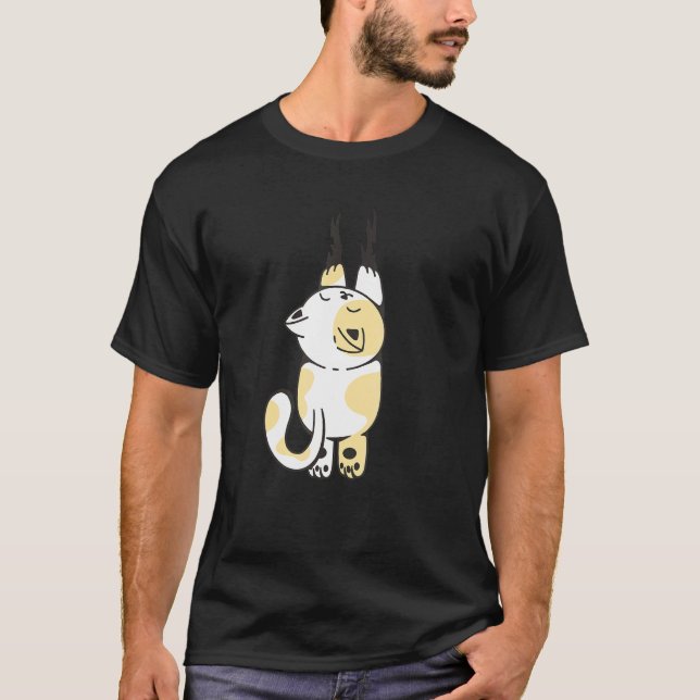 Camiseta Gato lindo sube gatos gatos escupr animales lindo  (Anverso)