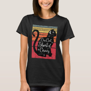 Camiseta Gato Lindo Vintage Retro Un Gato Falta De Loco Gat