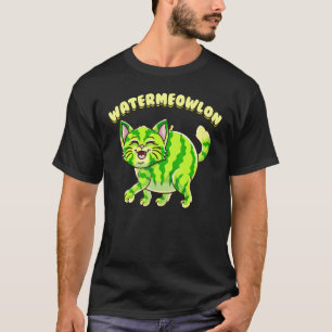 Camiseta Gato lindo Watermeowlon Verano Watermelón Cat