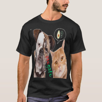 Camiseta Gato lindo y perro avogato clásico TShirt