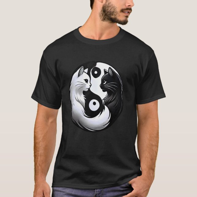 Camiseta Gato Lindo Yin Yang (Anverso)