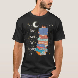 Camiseta Gato lleno de libros leyendo bajo el arte de la lu