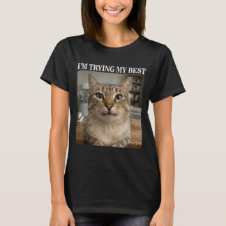 Camiseta Gato Llorando Divertido Meme para Hombres Mujeres 