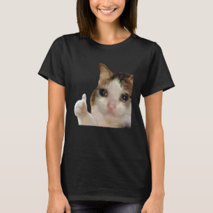 Camiseta Gato Llorando Pulgar Arriba Gato Llorando Pulgar A