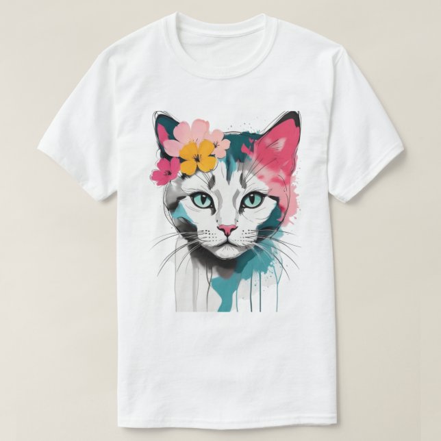 Camiseta Gato Loco . (Diseño del anverso)