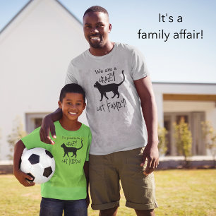 Camiseta Gato loco amarillo negro personalizado Kiddo