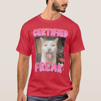 Camiseta Gato Loco Certificado Gato Divertido Meme Humor am