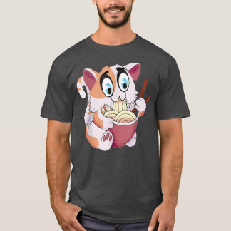 Camiseta Gato loco gato helante es Ramen Pasta Soup Kitte