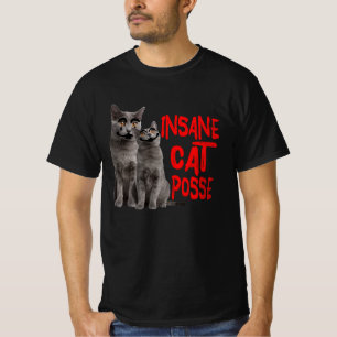 Camiseta Gato loco Posse Circus Cat Shocking Hilarious Nau