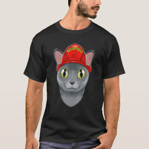 Camiseta Gato Lover I Bombardero Gato I Azul Ruso