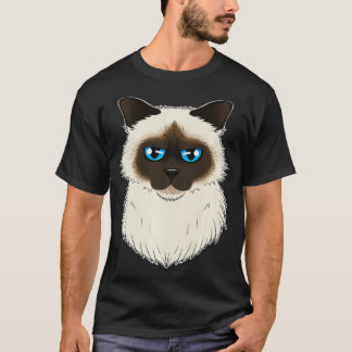 Camiseta Gato Lover I Cat Face I Birman Cat divertido