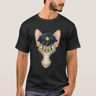 Camiseta Gato Lover I Oficial de Policía I Gato Devon Rex