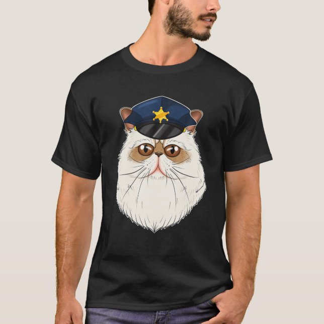 Camiseta Gato Lover Oficial de Policía I Gato Himalaya (Anverso)