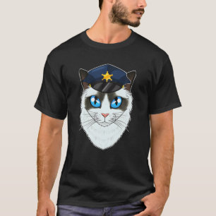 Camiseta Gato Lover Oficial de Policía I Policía Gato Ragdo