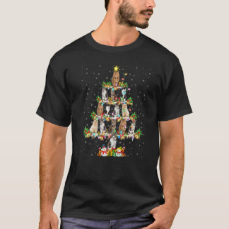 Camiseta Gato Luces de Navidad Santa Gato Árbol de Navidad 