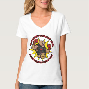 Camiseta Gato luchador cibernético Punch no autorizado Gráf