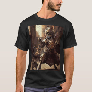 Camiseta Gato luchando contra el Steampunk