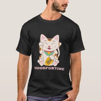 Camiseta Gato Lucky Good Fortune Maneki Neko