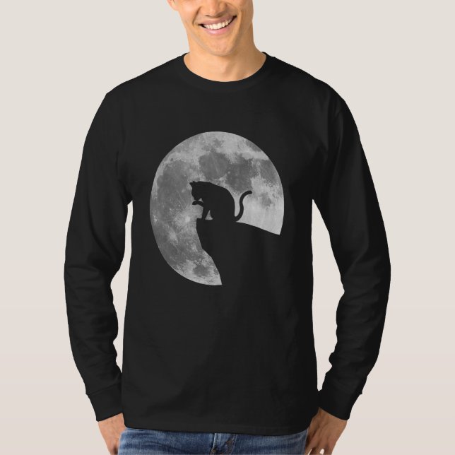 Camiseta Gato Luna Llena (Anverso)