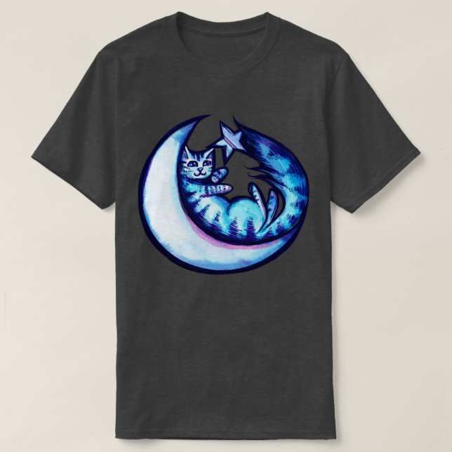Camiseta Gato lunar2 (Diseño del anverso)