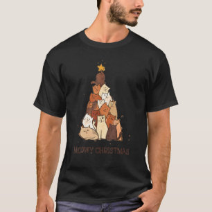 Camiseta Gato Luz de Navidad Gato