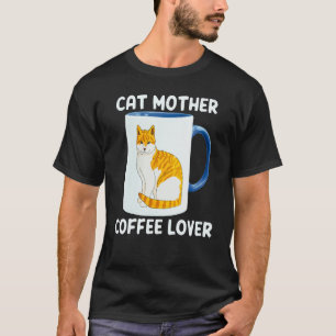 Camiseta Gato Madre Café Feline Animals Kitten