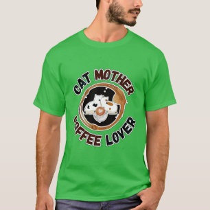 Camiseta Gato Madre Café Gato Gatos Amante Cuto Café Citas