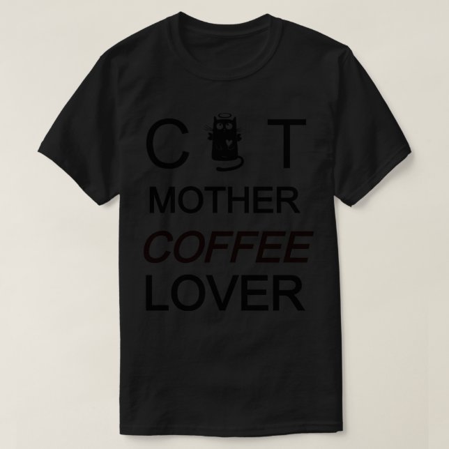 Camiseta Gato Madre Café Lover 161 (Diseño del anverso)