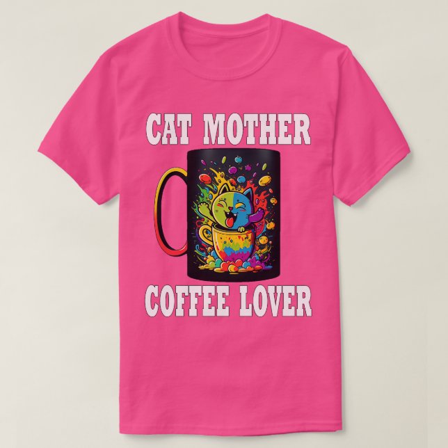 Camiseta Gato Madre Café Lover 165 (Diseño del anverso)