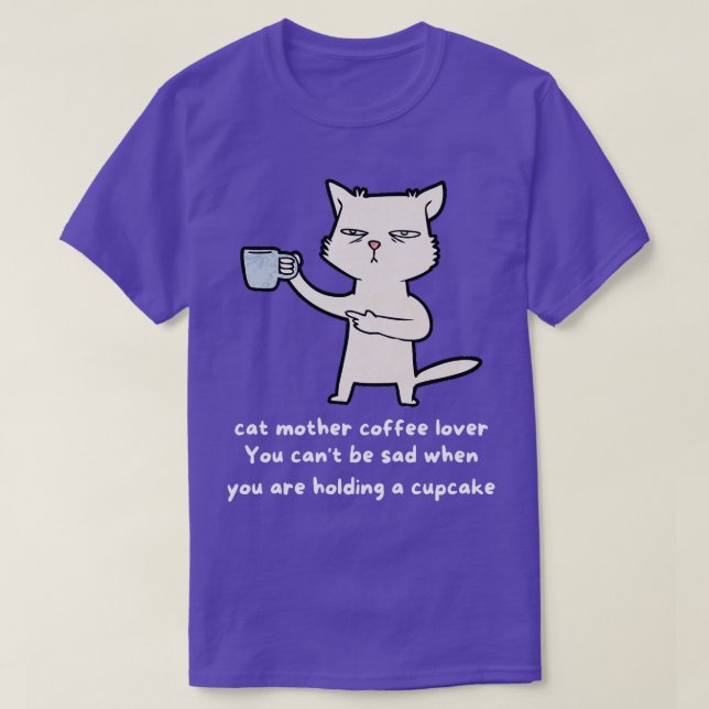 Camiseta Gato Madre Café Lover 239 (Diseño del anverso)