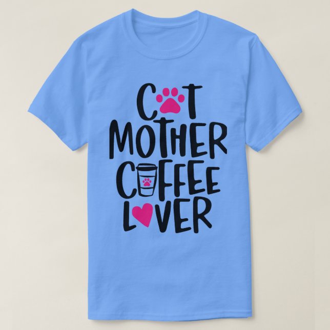 Camiseta Gato Madre Café Lover 243 (Diseño del anverso)