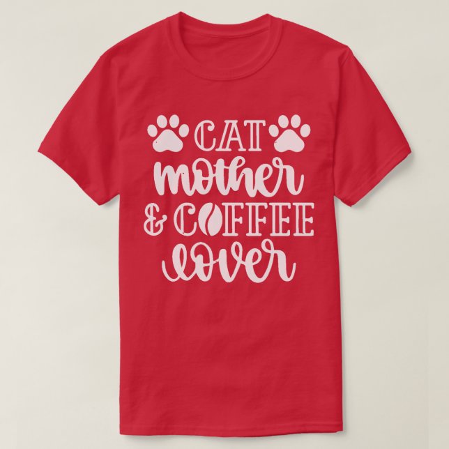 Camiseta Gato Madre Café Lover 263 (Diseño del anverso)