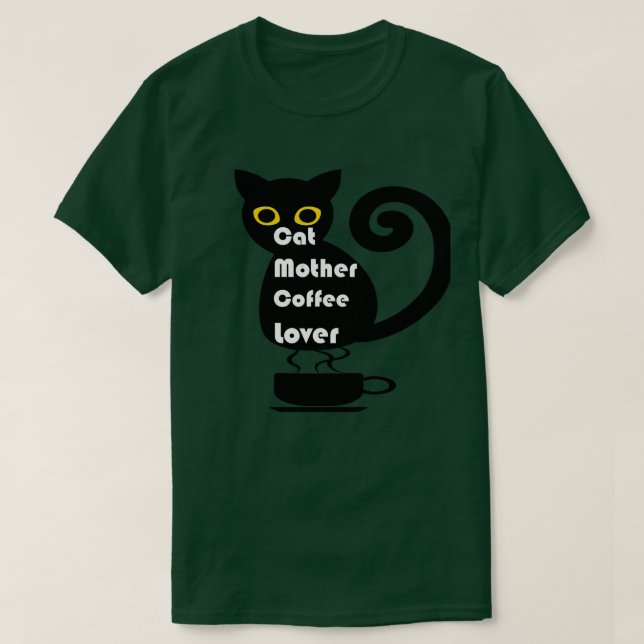 Camiseta Gato Madre Café Lover 265 (Diseño del anverso)