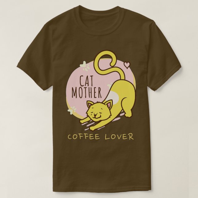 Camiseta Gato Madre Café Lover 66 (Diseño del anverso)