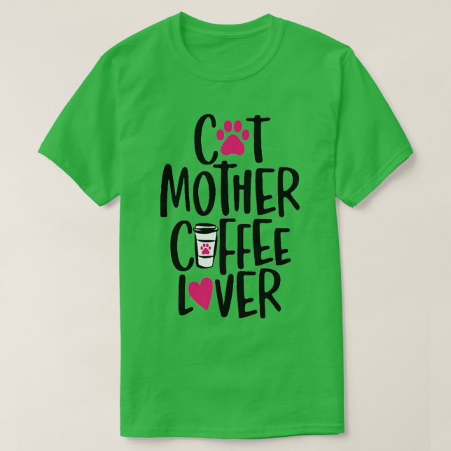 Camiseta Gato Madre Café Lover 75 (Diseño del anverso)