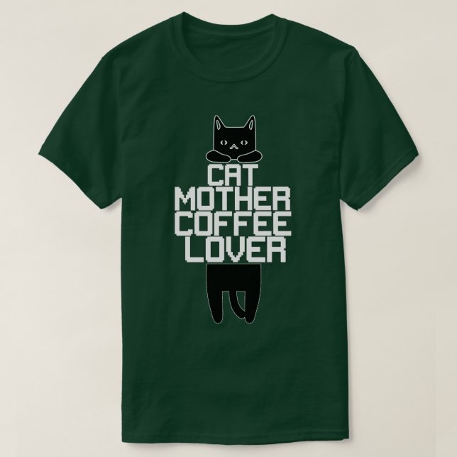 Camiseta Gato Madre Café Lover 76 (Diseño del anverso)