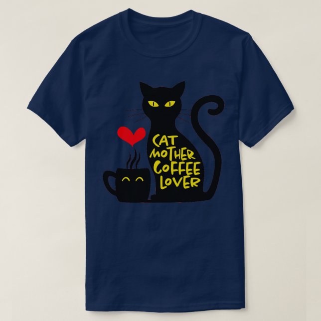 Camiseta Gato Madre Café Lover 88 (Diseño del anverso)