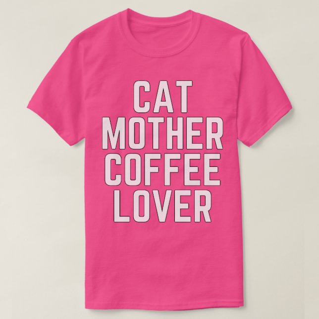 Camiseta Gato Madre Café Lover 98 (Diseño del anverso)